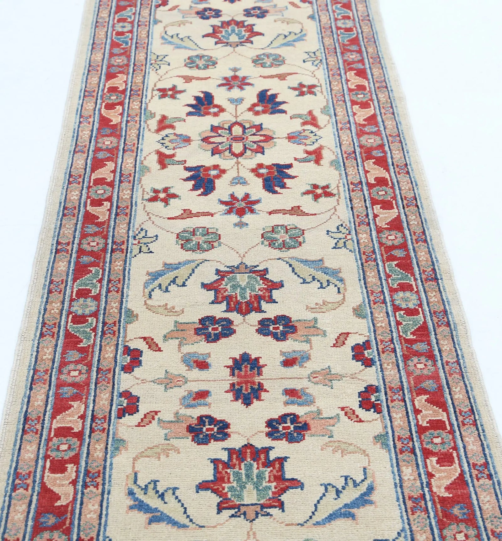 Tapis en laine Ziegler Farhan Gul noué à la main - 2'6'' x 9'11''