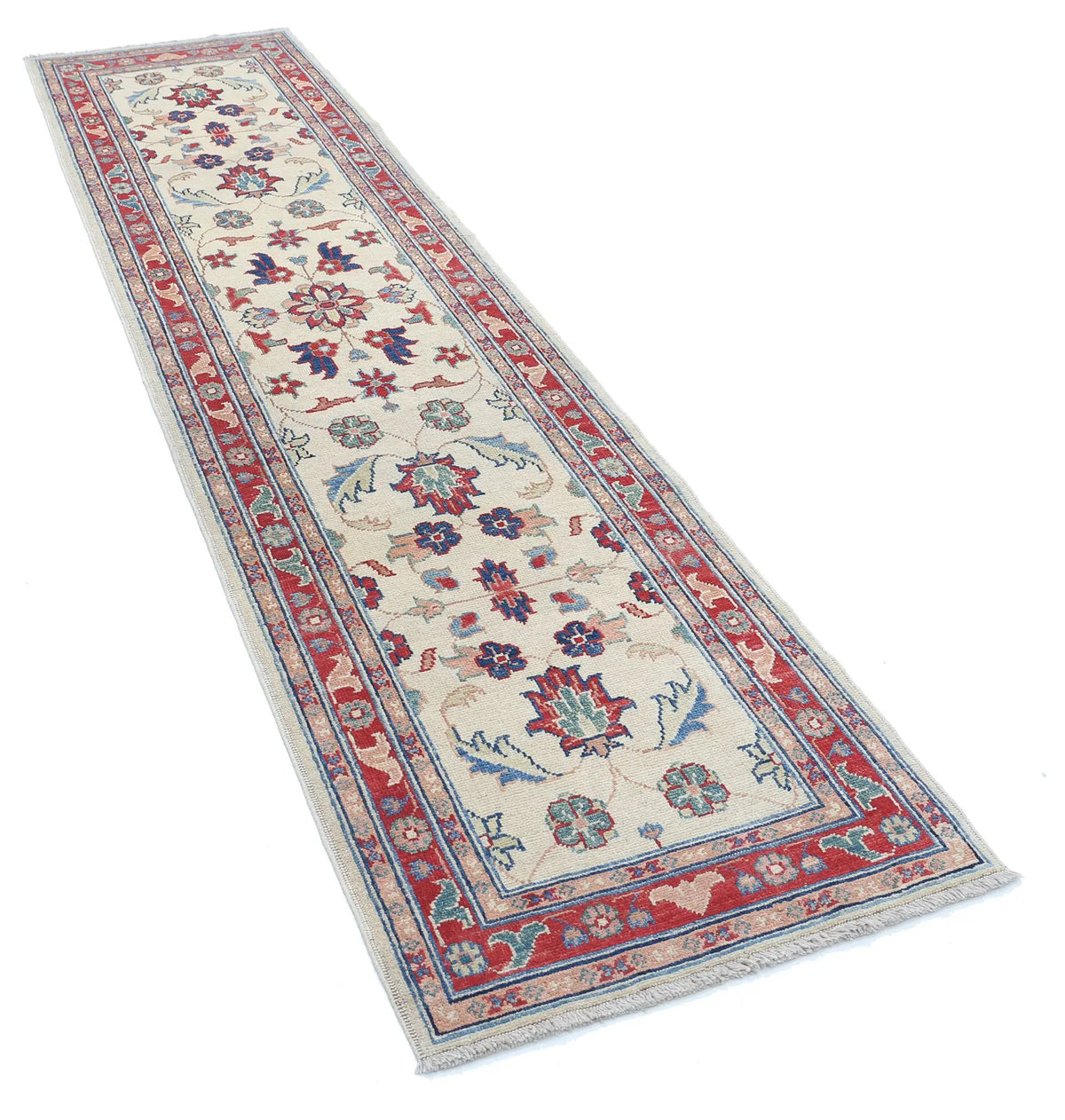Tapis en laine Ziegler Farhan Gul noué à la main - 2'6'' x 9'11''