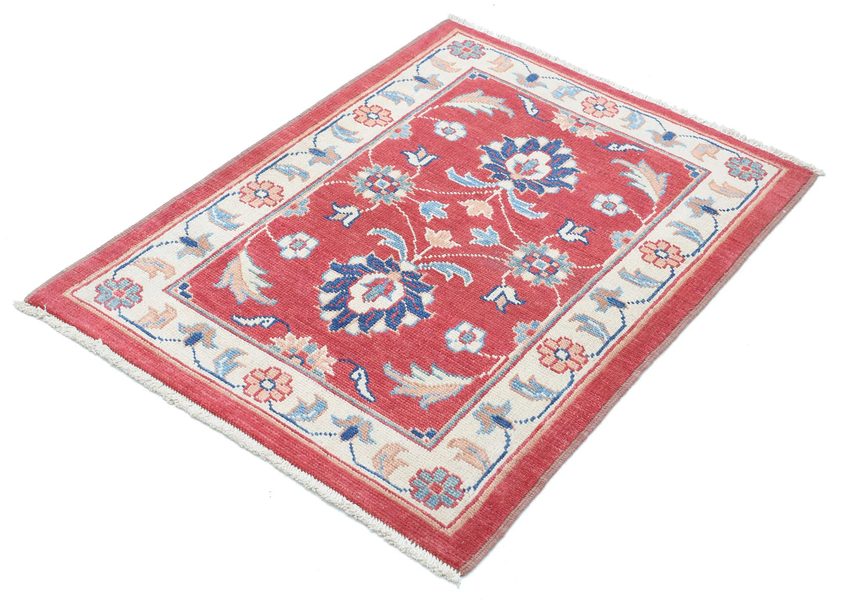 Tapis en laine Ziegler Farhan Gul noué à la main - 2'7'' x 3'6''