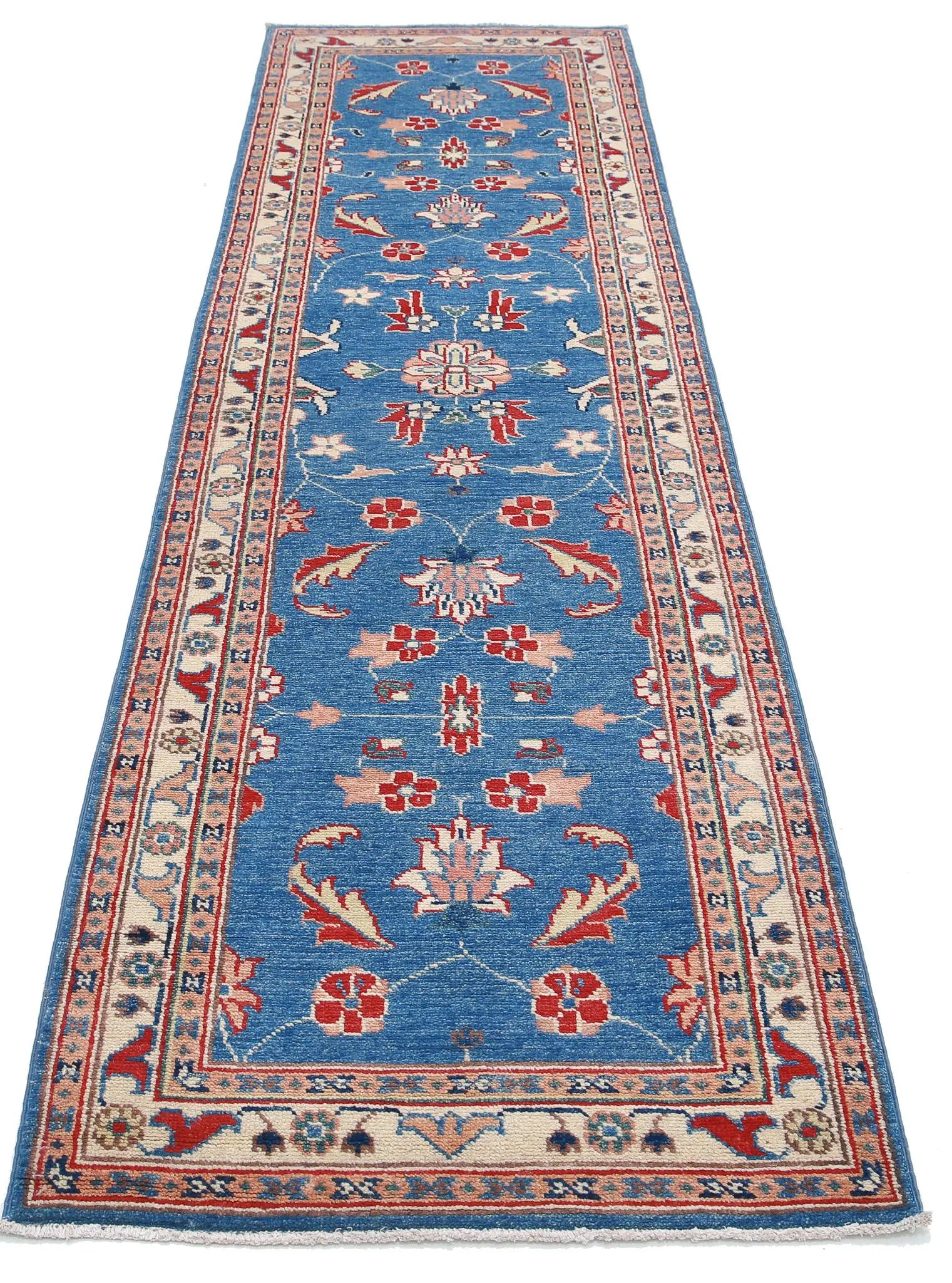 Hand Knotted Ziegler Farhan Gul Wool Rug - 2'7'' x 9'6''