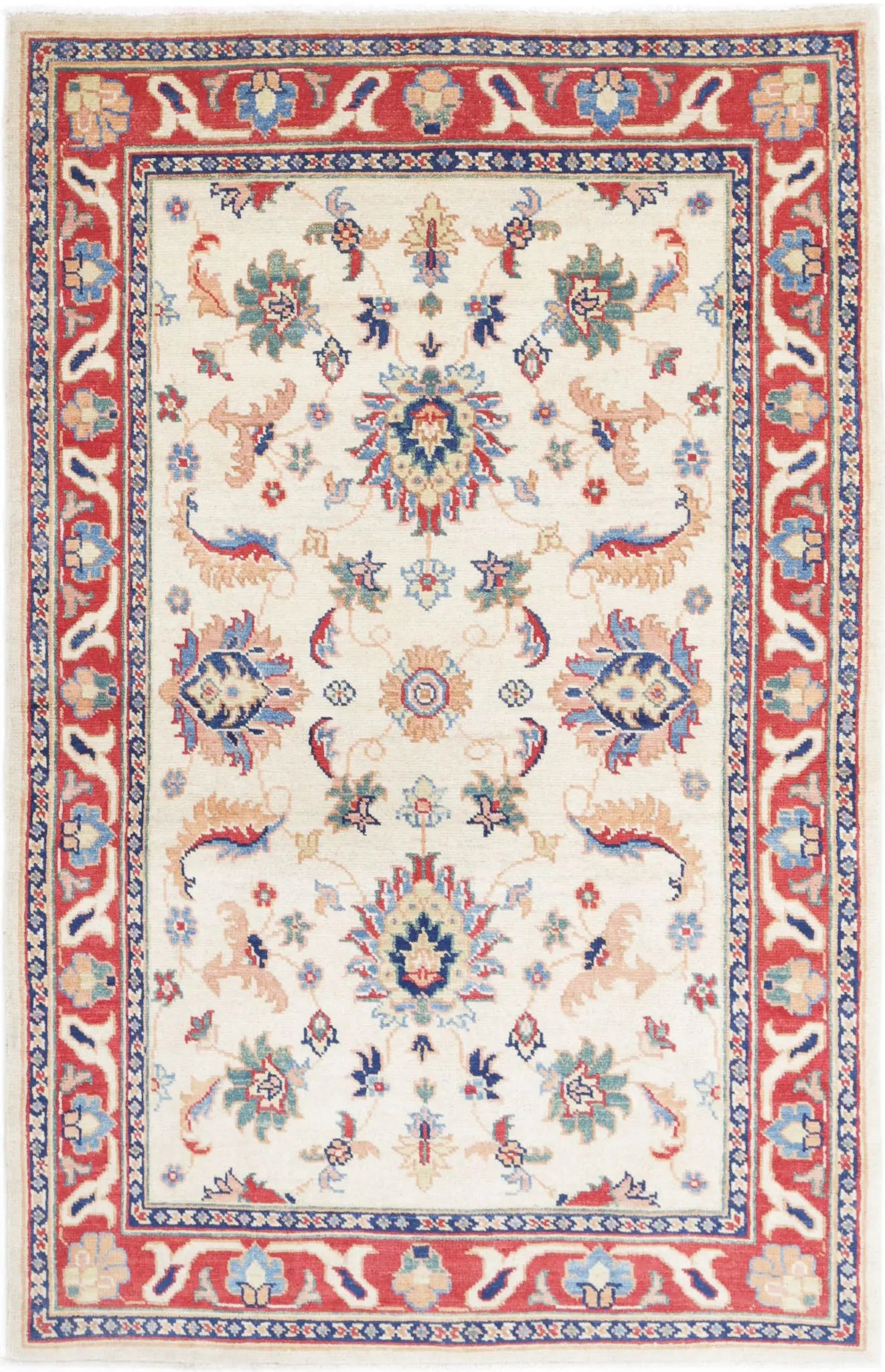 Hand Knotted Ziegler Farhan Gul Wool Rug - 3'10'' x 5'11''