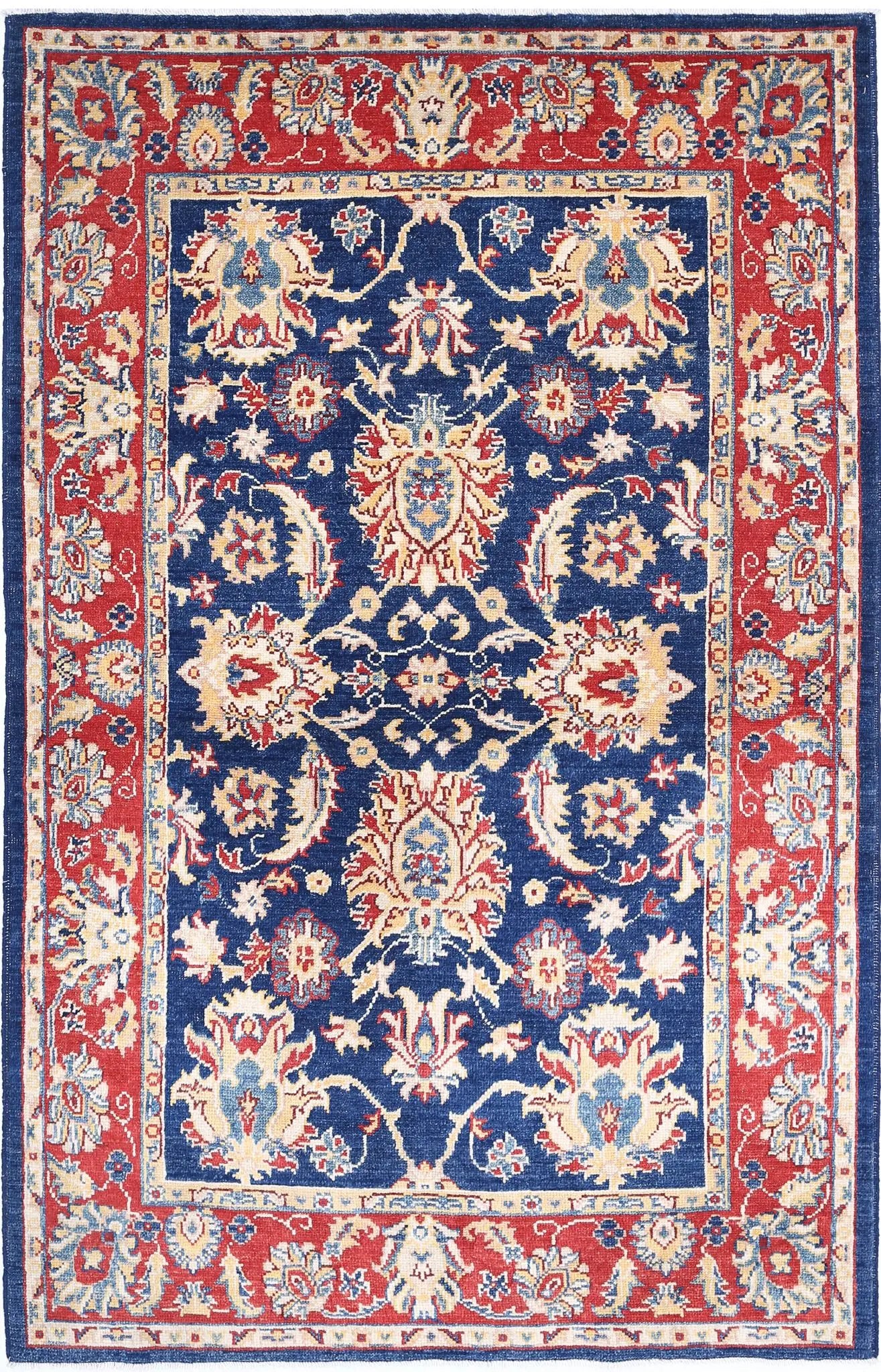 Hand Knotted Ziegler Farhan Gul Wool Rug - 3'10'' x 6'1''