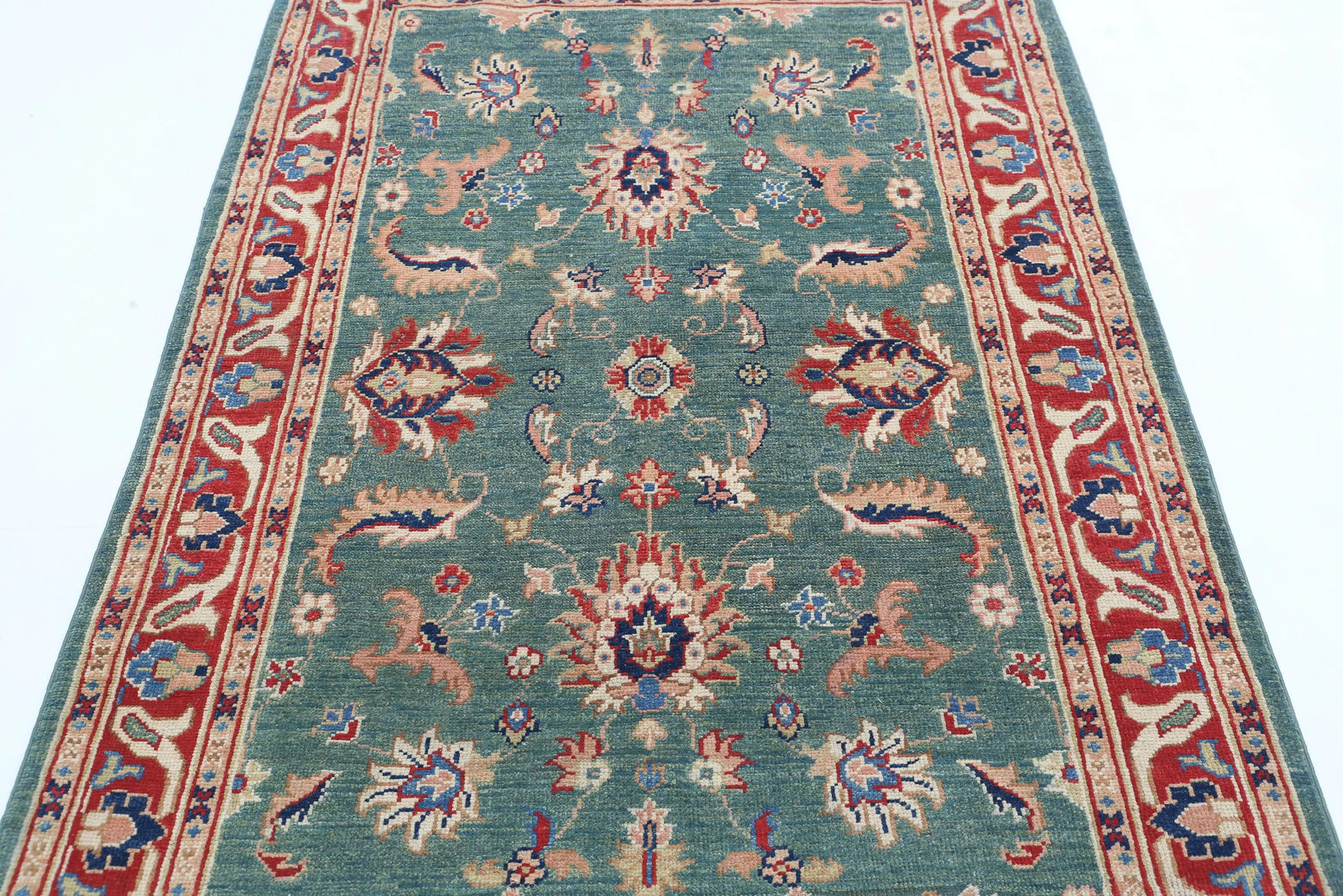 Hand Knotted Ziegler Farhan Gul Wool Rug - 3'10'' x 6'3''