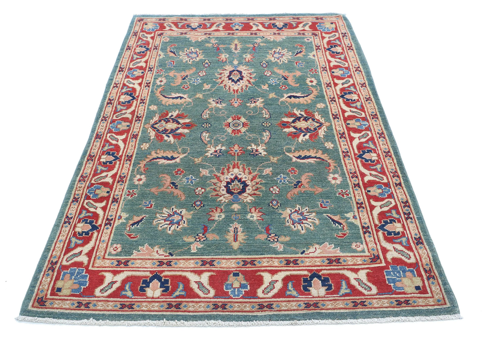 Tapis en laine Ziegler Farhan Gul noué à la main - 3'10'' x 6'3''