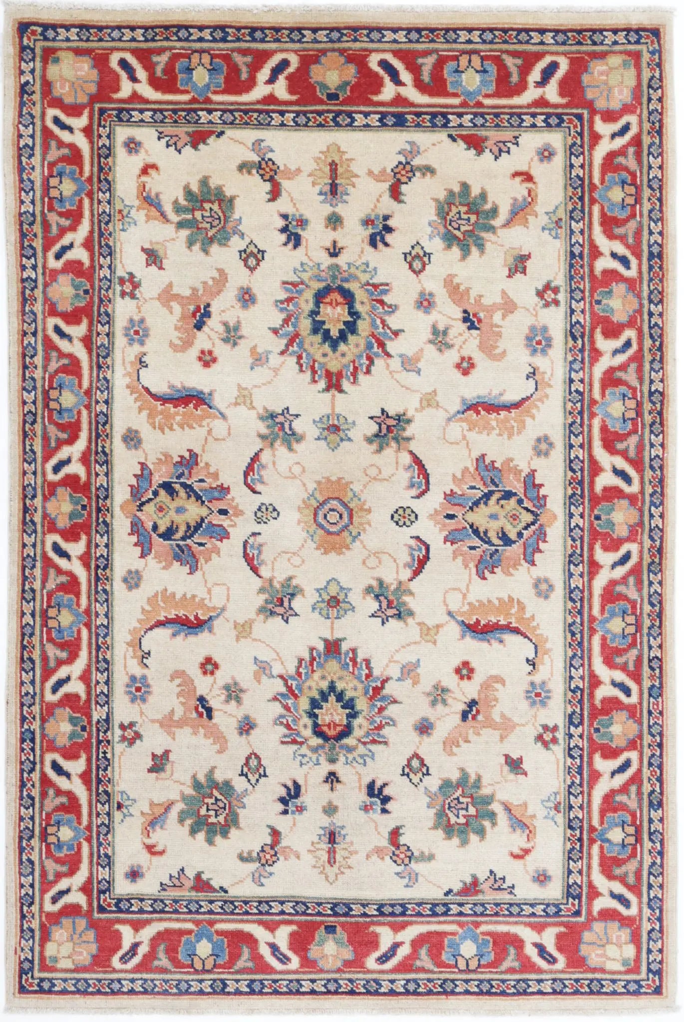 Hand Knotted Ziegler Farhan Gul Wool Rug - 3'11'' x 5'11''