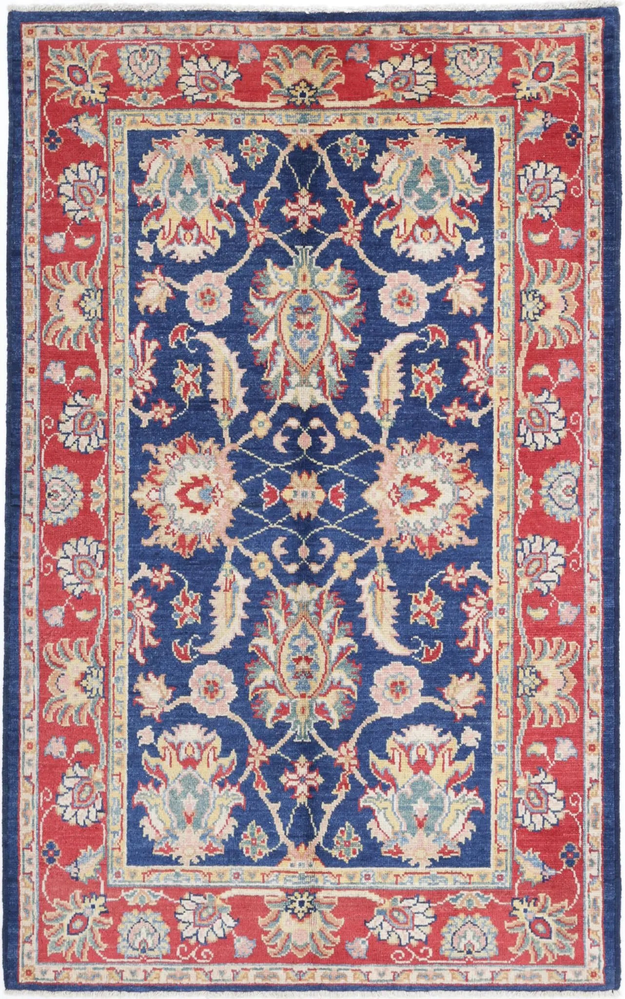 Hand Knotted Ziegler Farhan Gul Wool Rug - 3'11'' x 6'6''