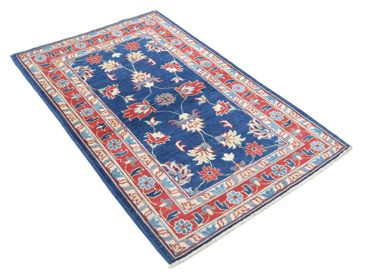 Tapis en laine Ziegler Farhan Gul noué à la main - 3'1'' x 4'9''