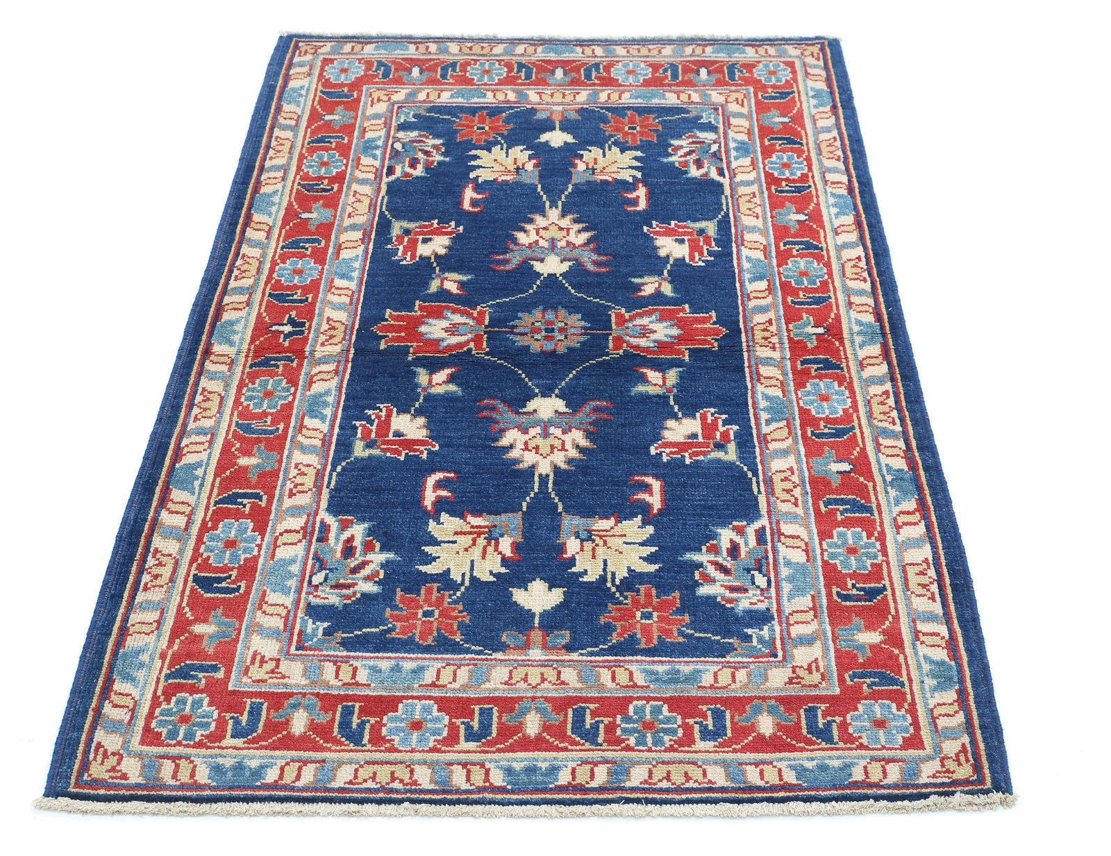 Tapis en laine Ziegler Farhan Gul noué à la main - 3'1'' x 4'9''
