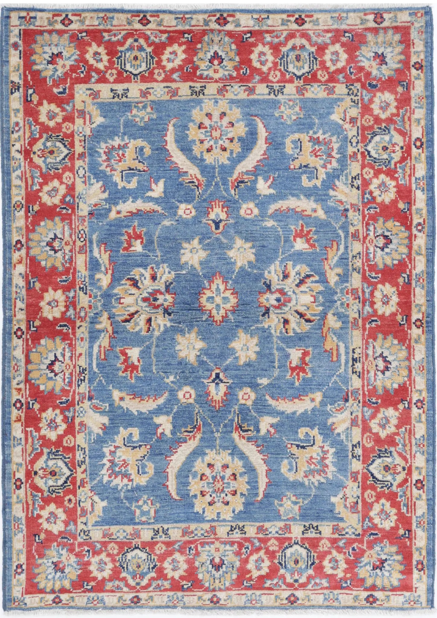 Hand Knotted Ziegler Farhan Gul Wool Rug - 3'4'' x 4'10''