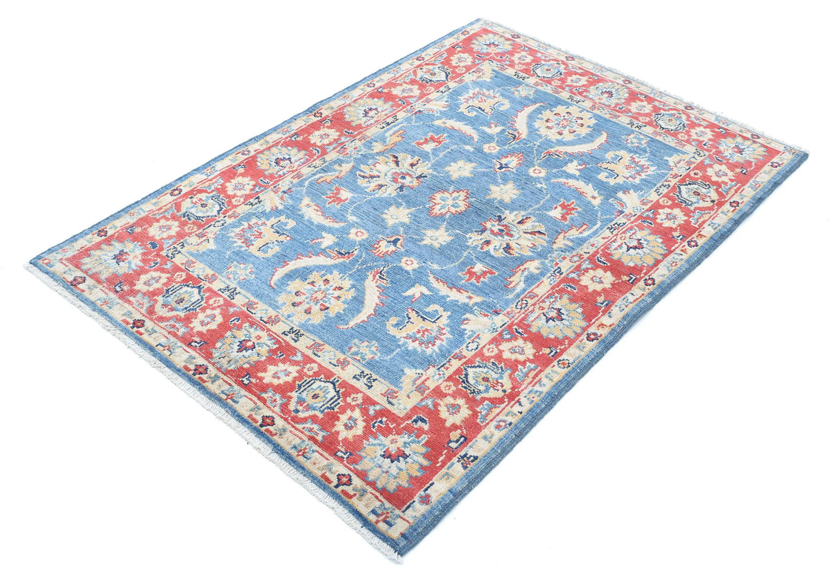 Tapis en laine Ziegler Farhan Gul noué à la main - 3'4'' x 4'10''
