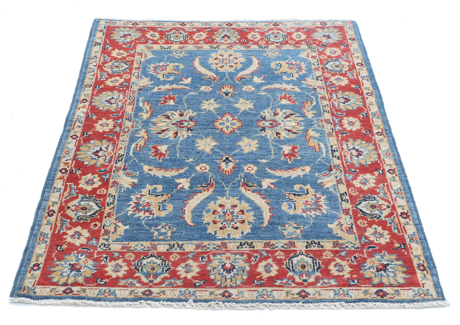 Tapis en laine Ziegler Farhan Gul noué à la main - 3'4'' x 4'10''