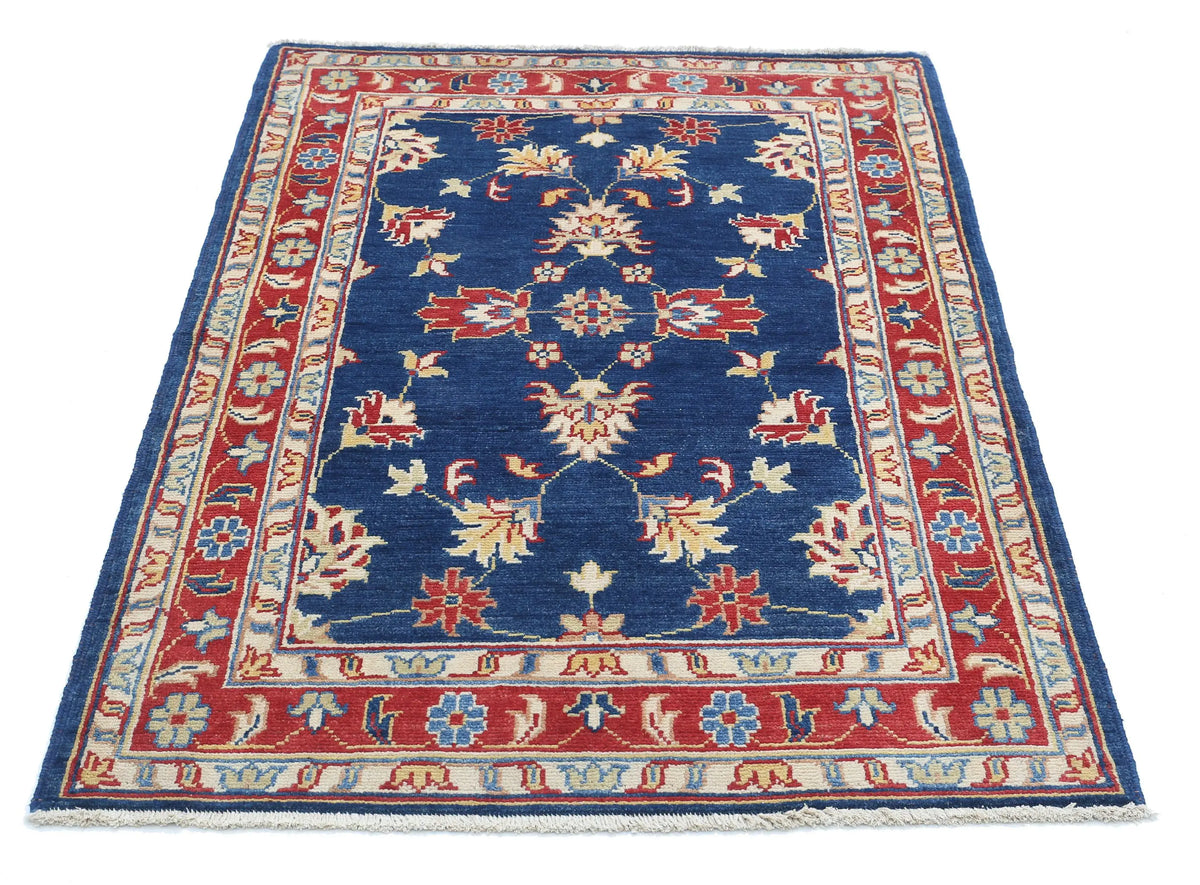 Tapis en laine Ziegler Farhan Gul noué à la main - 3'4'' x 4'11''