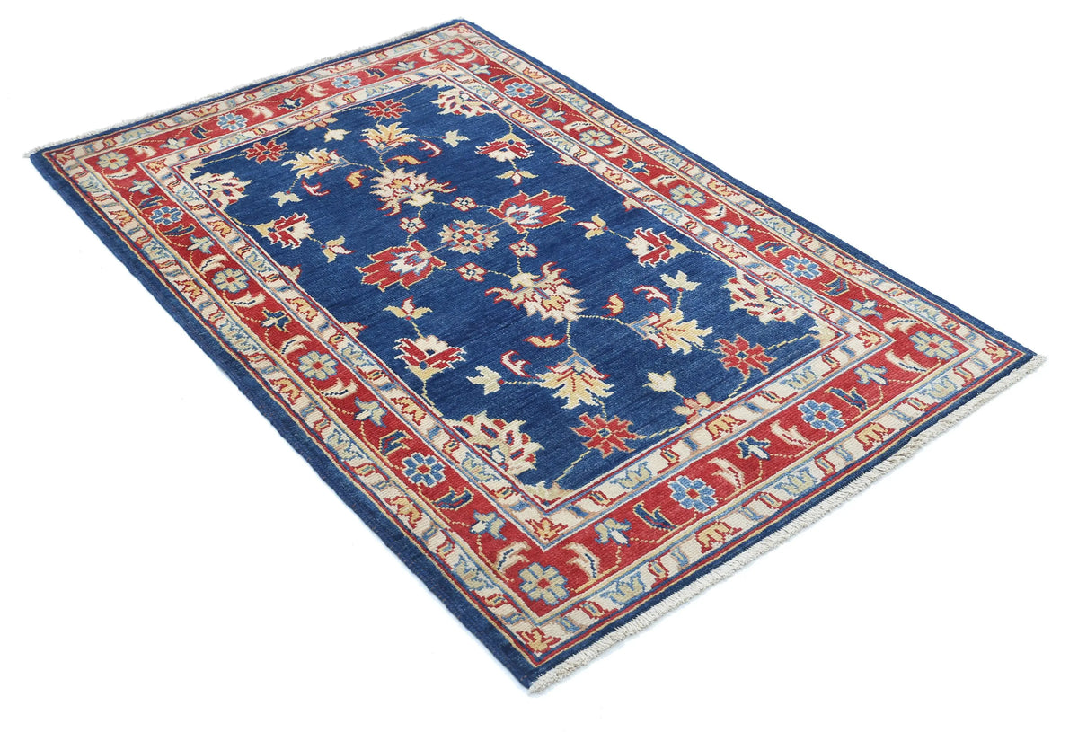 Tapis en laine Ziegler Farhan Gul noué à la main - 3'4'' x 4'11''