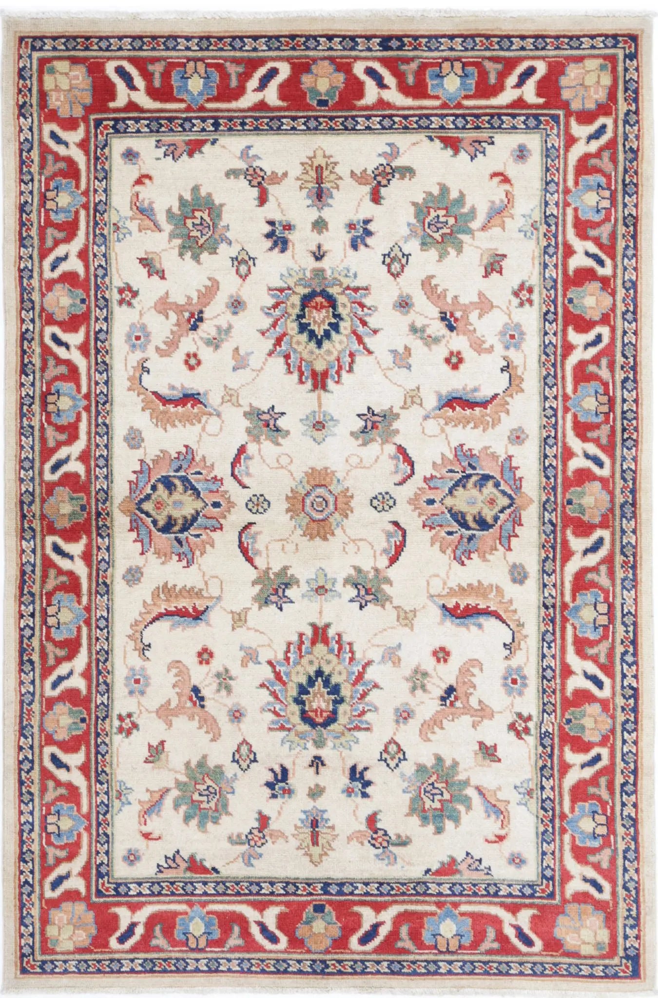 Hand Knotted Ziegler Farhan Gul Wool Rug - 3'9'' x 5'10''