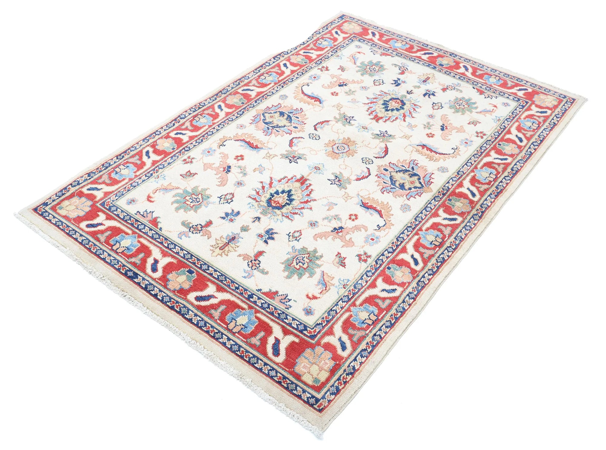 Tapis en laine Ziegler Farhan Gul noué à la main - 3'9'' x 5'10''