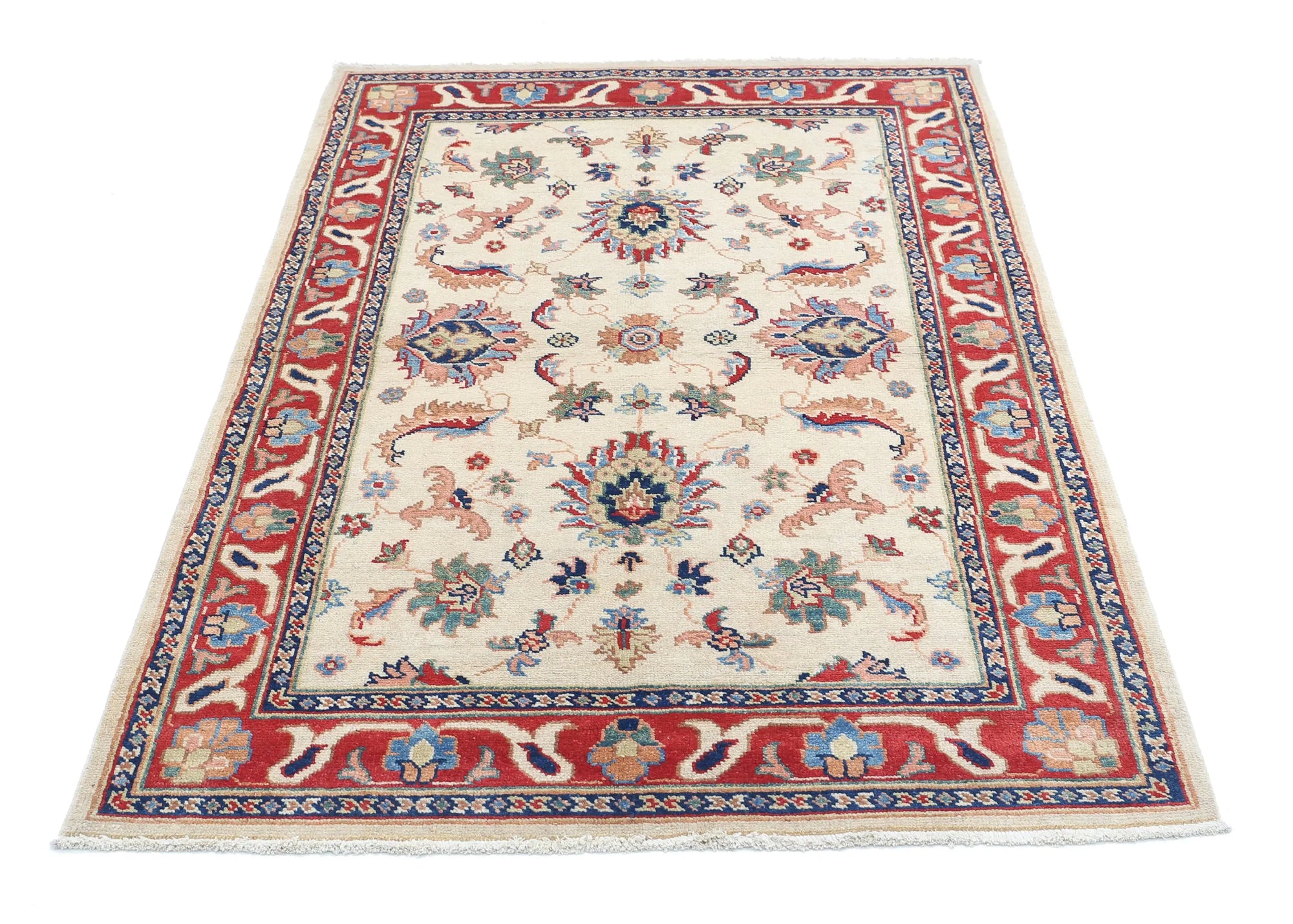 Tapis en laine Ziegler Farhan Gul noué à la main - 3'9'' x 5'10''