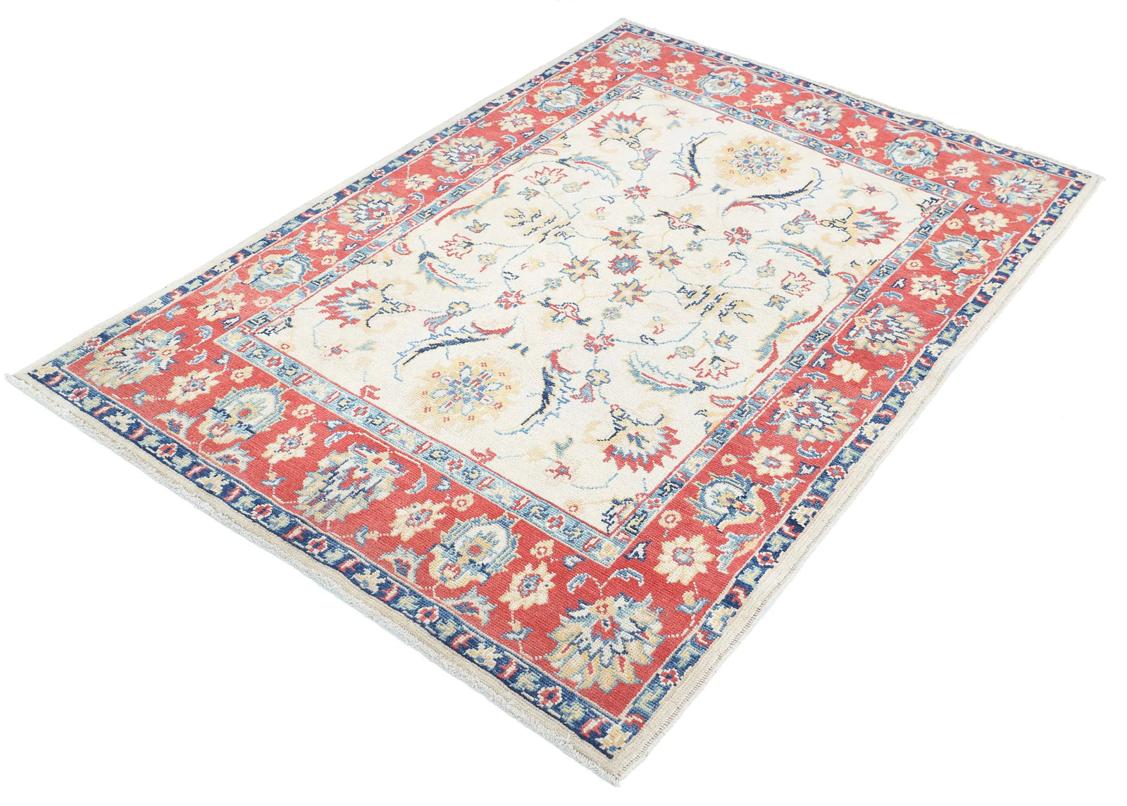 Tapis en laine Ziegler Farhan Gul noué à la main - 4'0'' x 5'8''
