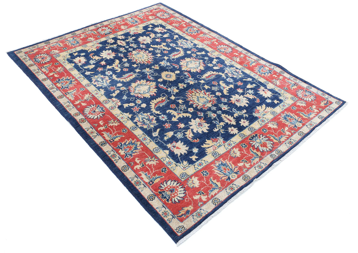 Tapis en laine Ziegler Farhan Gul noué à la main - 4'10'' x 6'4''