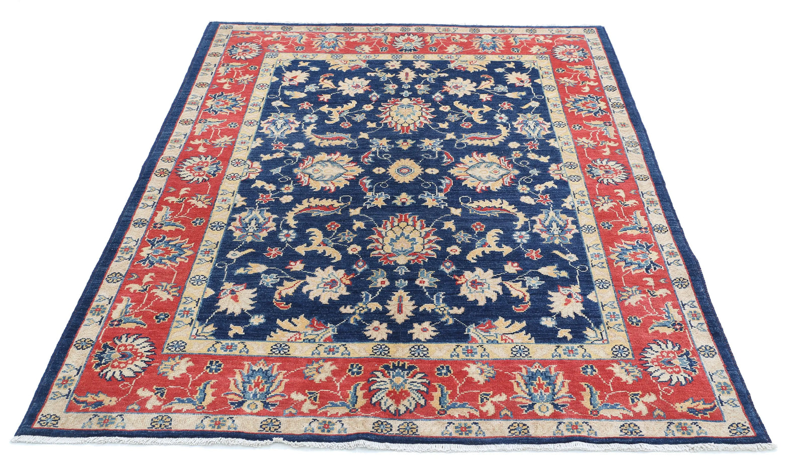 Tapis en laine Ziegler Farhan Gul noué à la main - 4'10'' x 6'4''