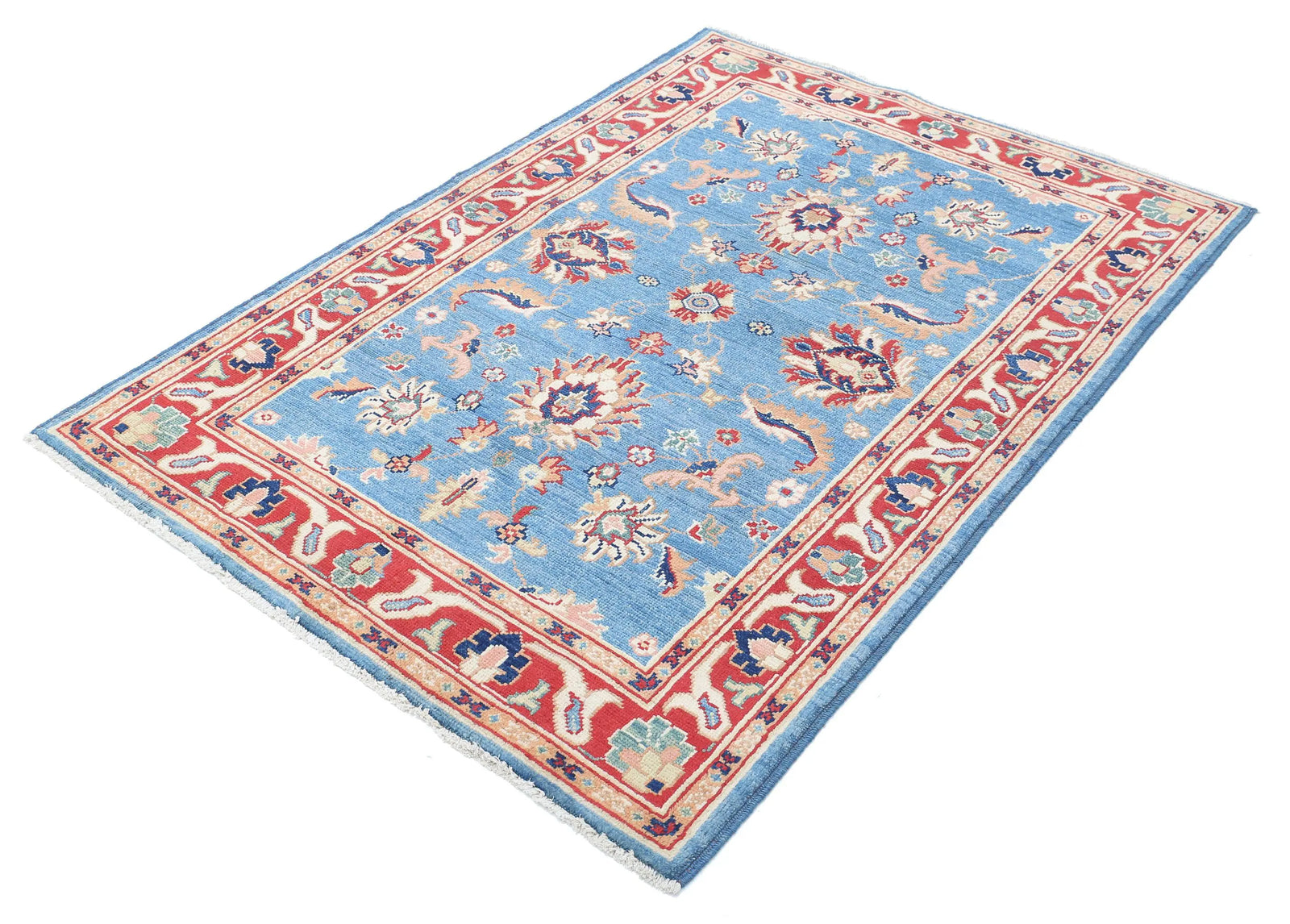 Hand Knotted Ziegler Farhan Gul Wool Rug - 4'1'' x 5'11''