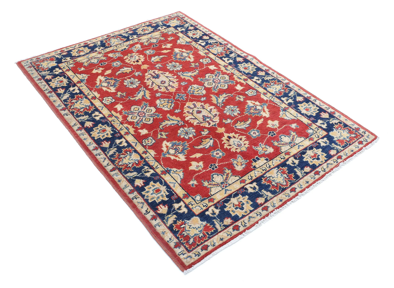 Tapis en laine Ziegler Farhan Gul noué à la main - 4'1'' x 5'8''