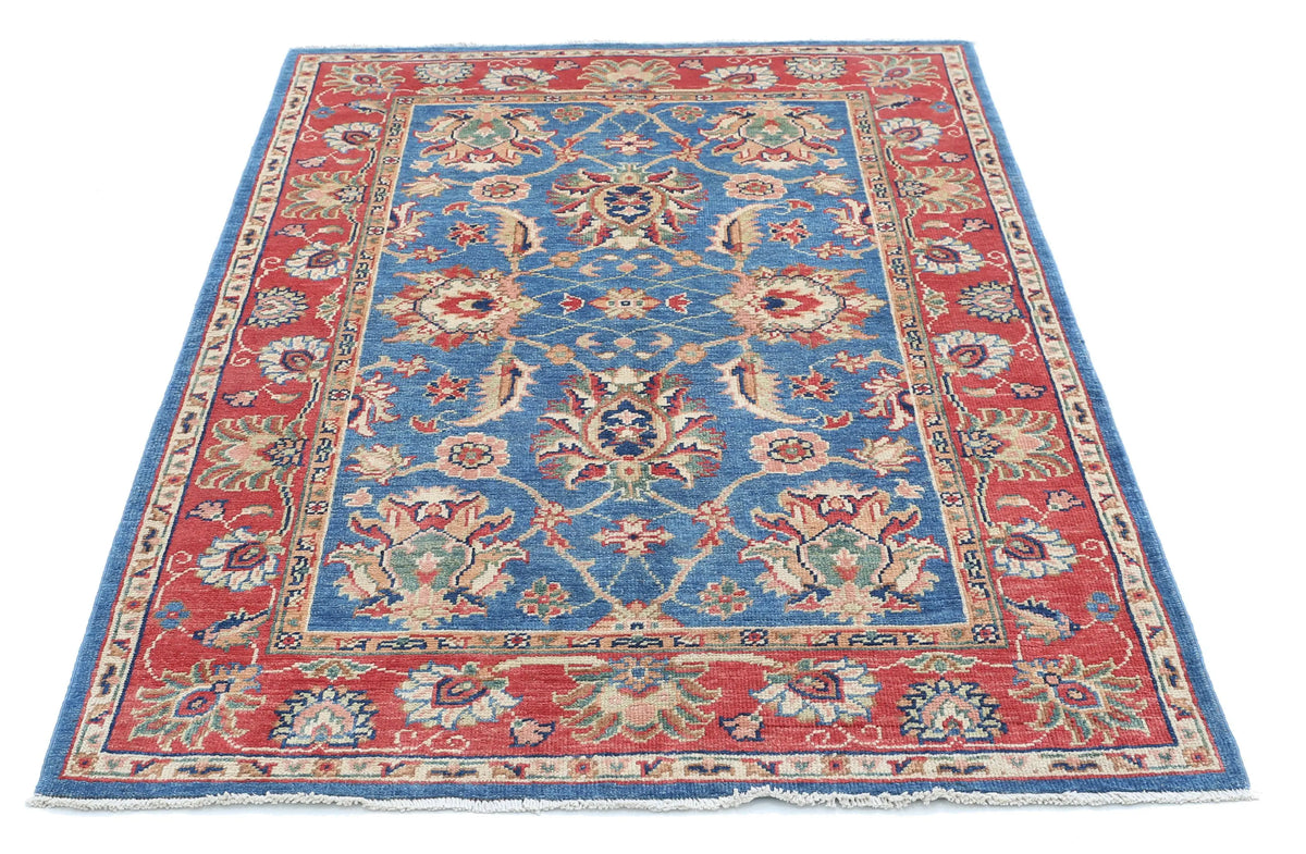 Tapis en laine Ziegler Farhan Gul noué à la main - 4'1'' x 6'3''