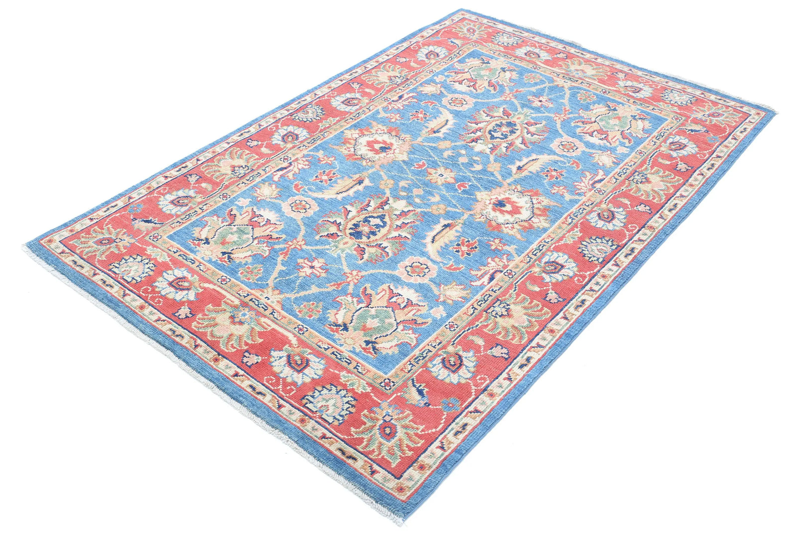 Tapis en laine Ziegler Farhan Gul noué à la main - 4'1'' x 6'3''
