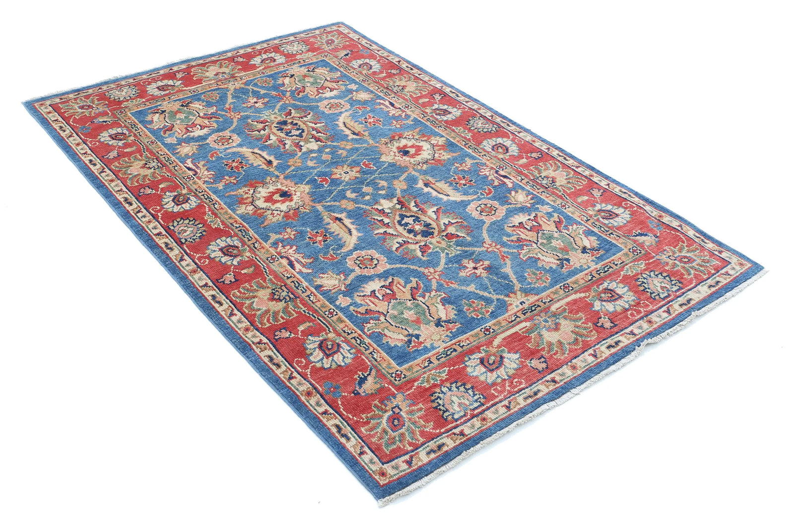 Tapis en laine Ziegler Farhan Gul noué à la main - 4'1'' x 6'3''