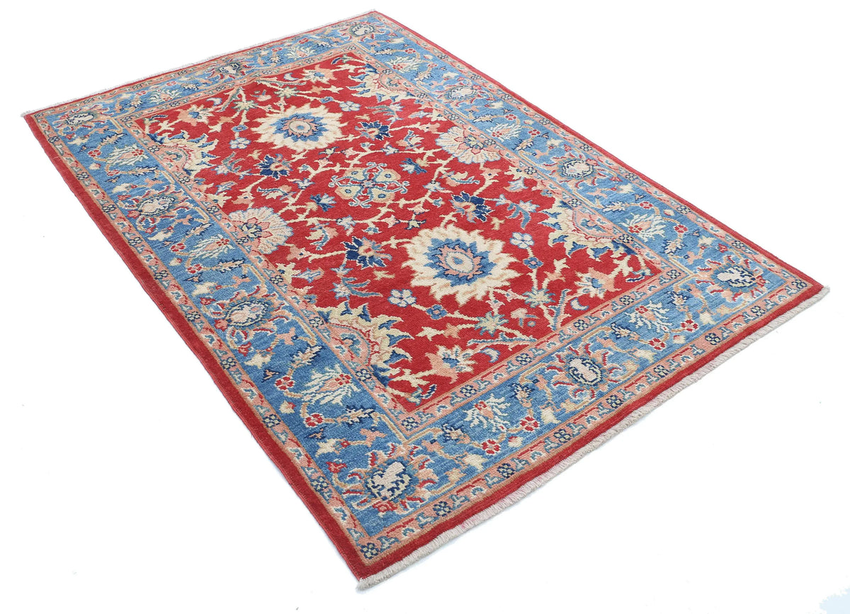 Tapis en laine Ziegler Farhan Gul noué à la main - 4'2'' x 5'10''