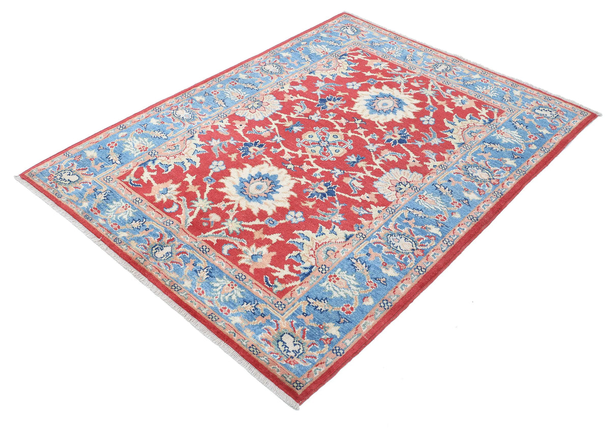 Tapis en laine Ziegler Farhan Gul noué à la main - 4'2'' x 5'10''
