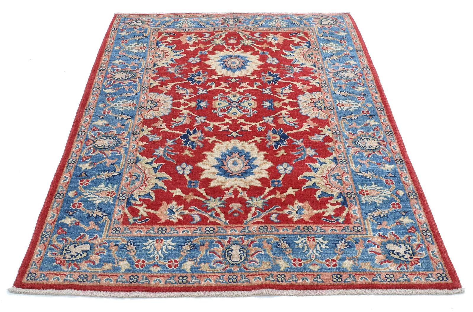 Tapis en laine Ziegler Farhan Gul noué à la main - 4'2'' x 5'10''