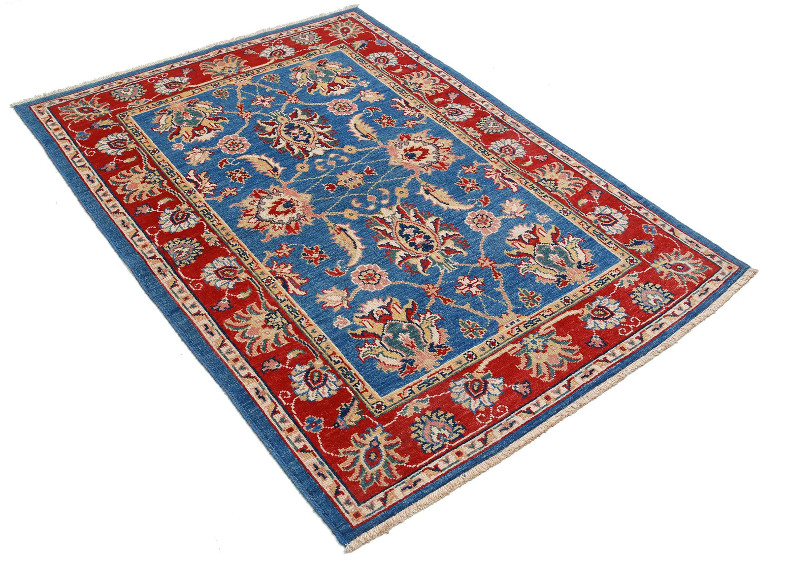Hand Knotted Ziegler Farhan Gul Wool Rug - 4'2'' x 5'10''