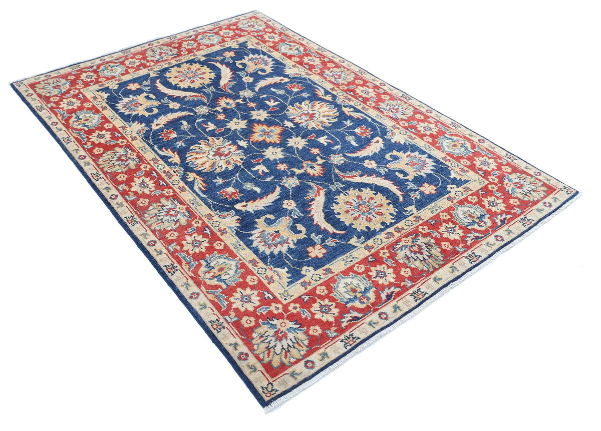Hand Knotted Ziegler Farhan Gul Wool Rug - 4'8'' x 6'9''