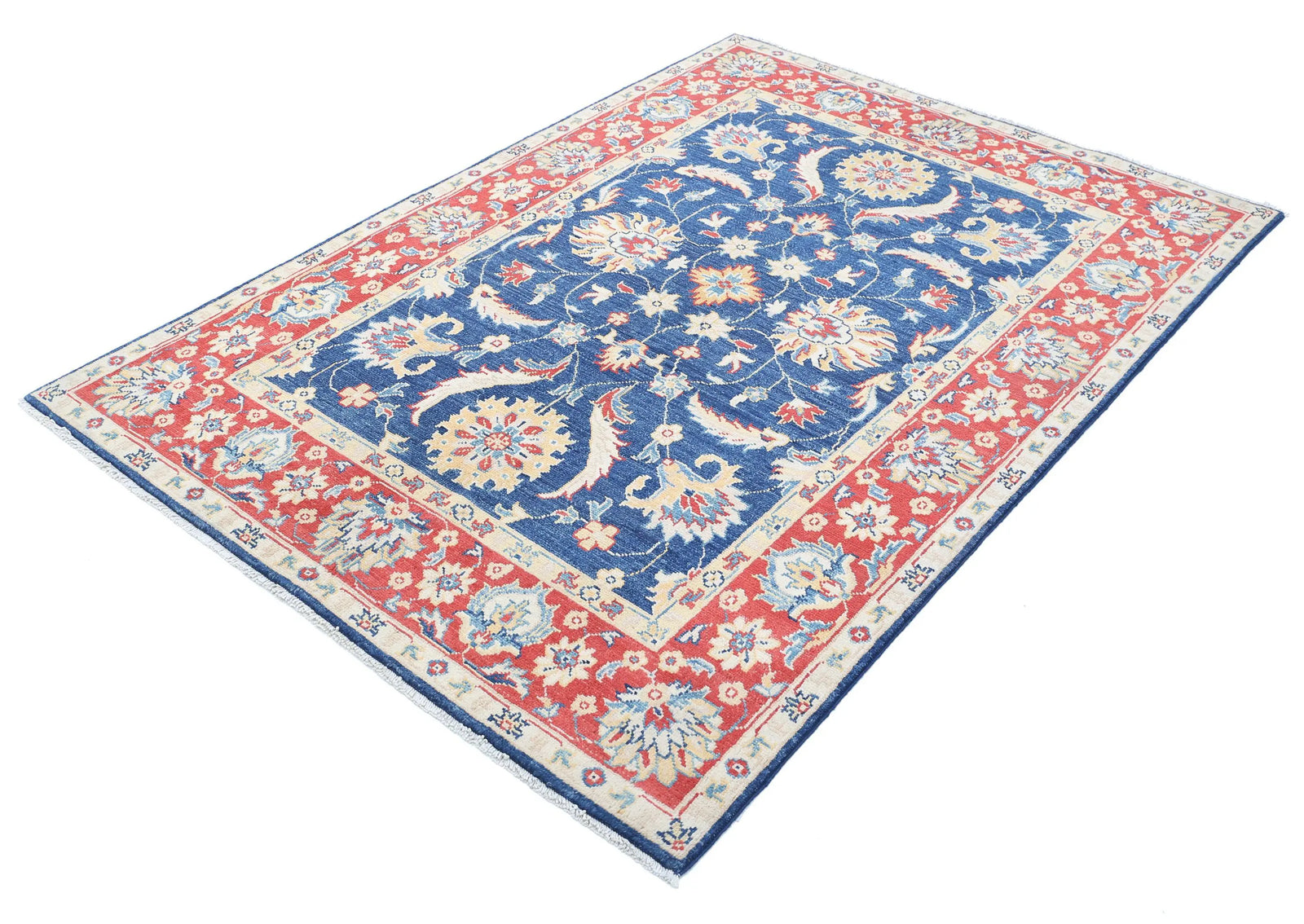 Hand Knotted Ziegler Farhan Gul Wool Rug - 4'8'' x 6'9''