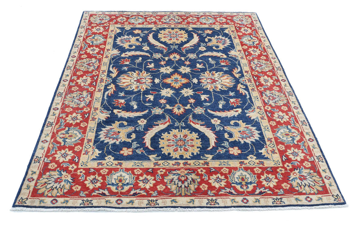 Hand Knotted Ziegler Farhan Gul Wool Rug - 4'8'' x 6'9''