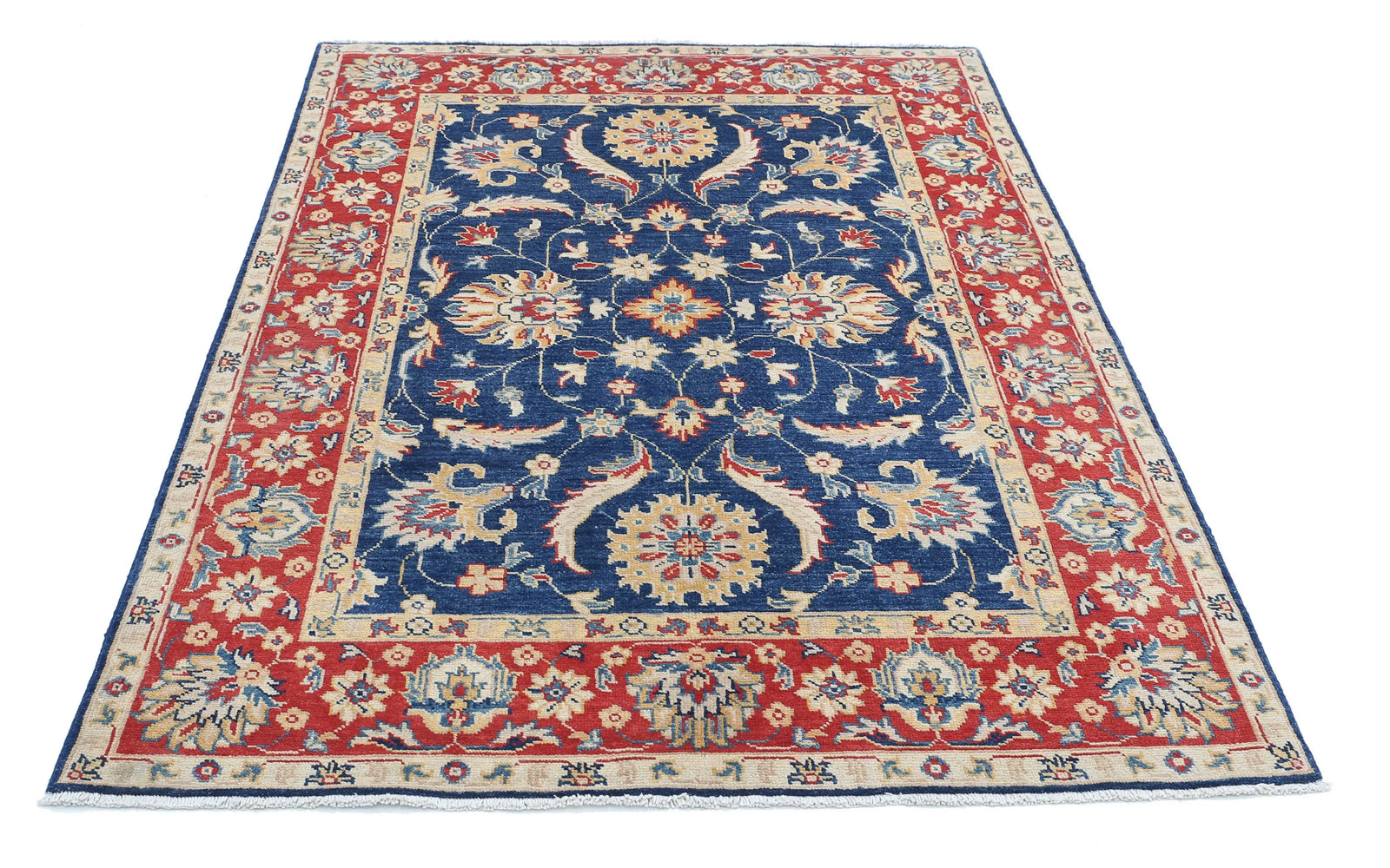 Hand Knotted Ziegler Farhan Gul Wool Rug - 4'8'' x 6'9''