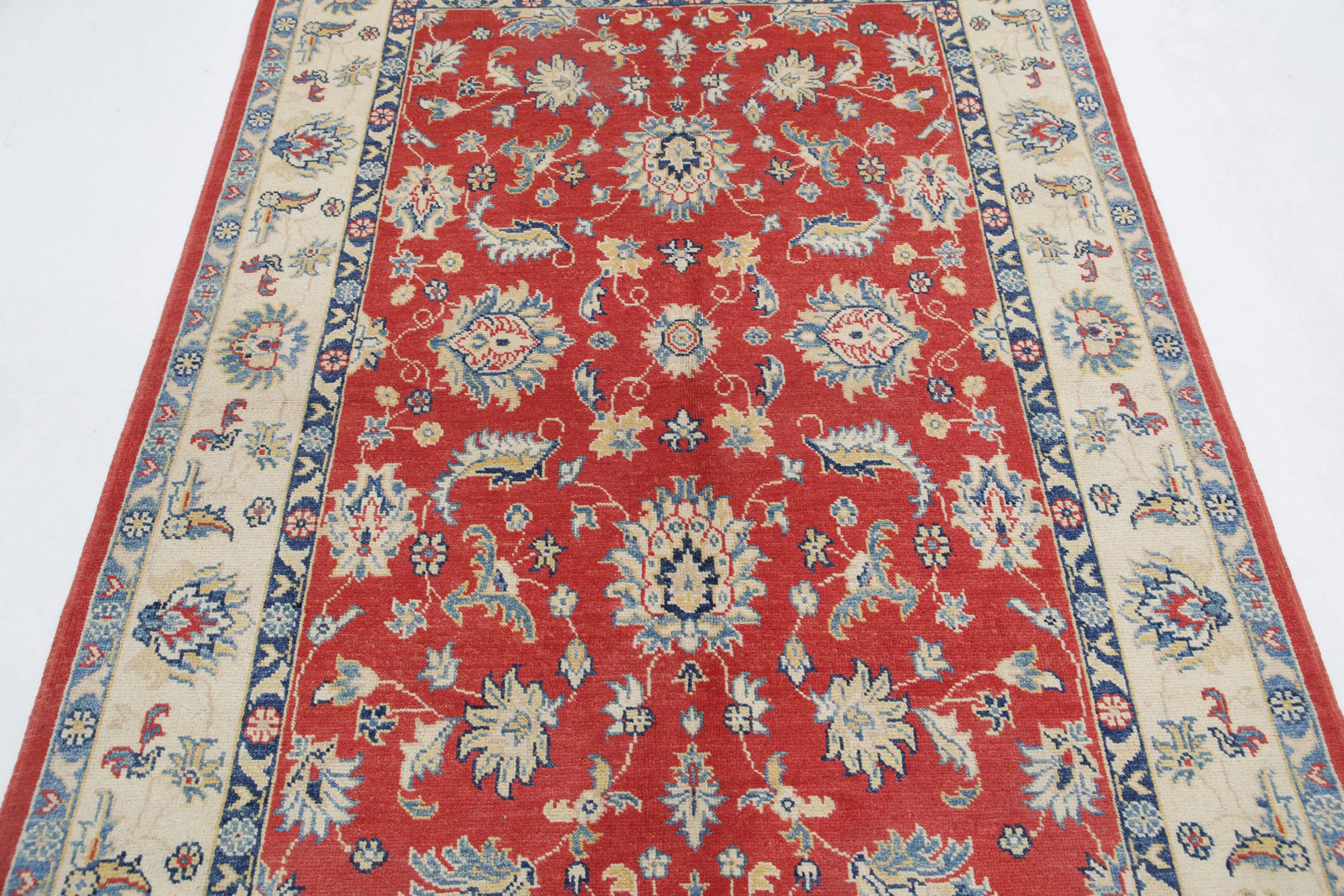 Hand Knotted Ziegler Farhan Gul Wool Rug - 4'9'' x 6'9''