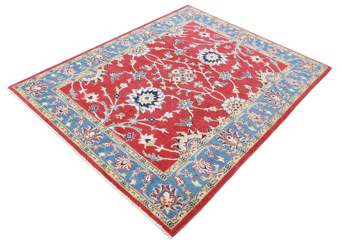 Hand Knotted Ziegler Farhan Gul Wool Rug - 5'0'' x 6'3''