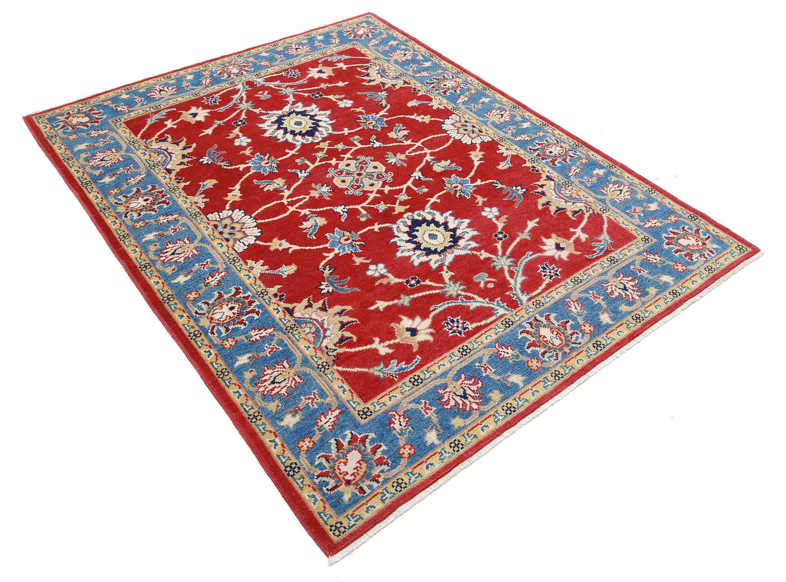 Hand Knotted Ziegler Farhan Gul Wool Rug - 5'0'' x 6'3''