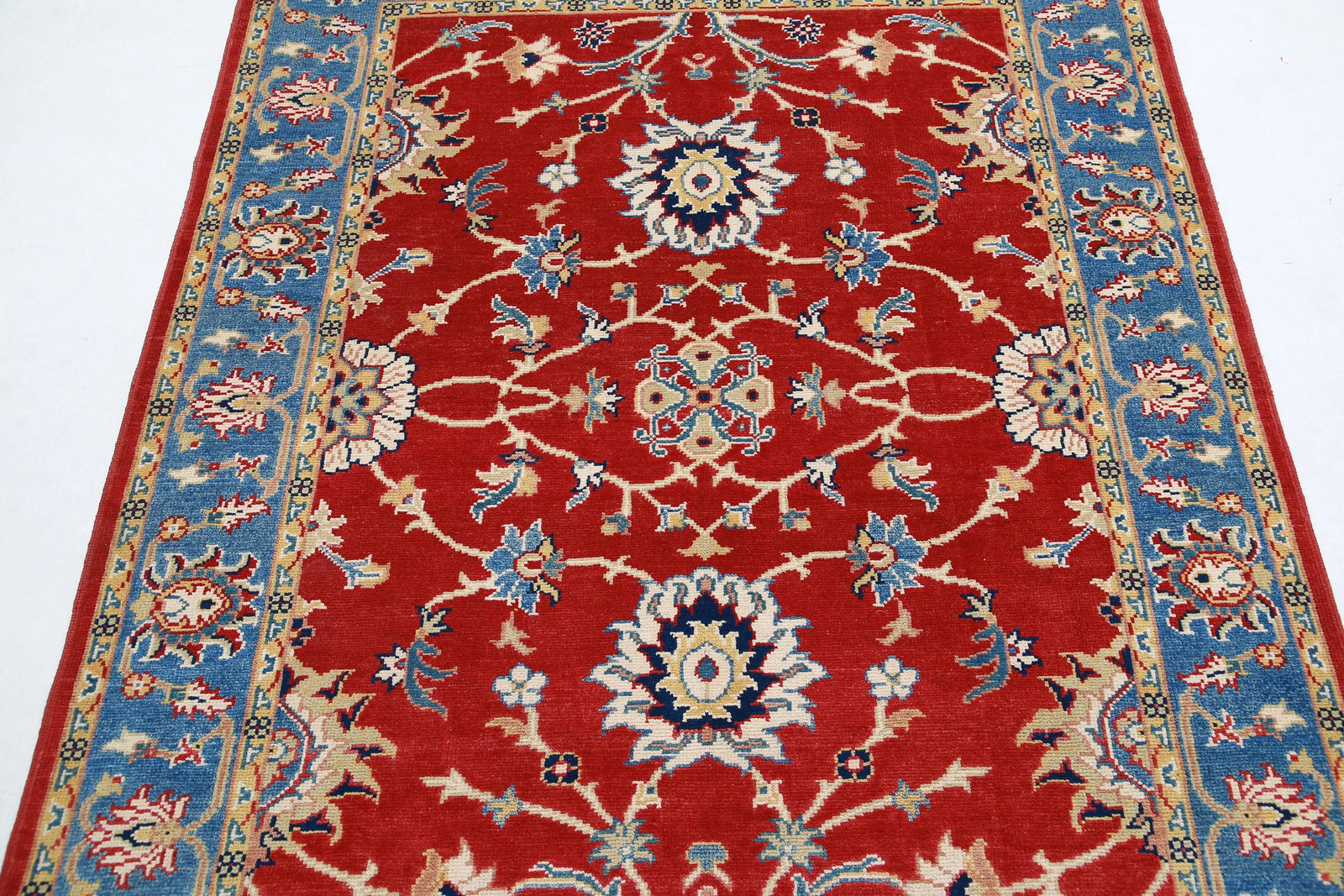 Hand Knotted Ziegler Farhan Gul Wool Rug - 5'0'' x 6'3''