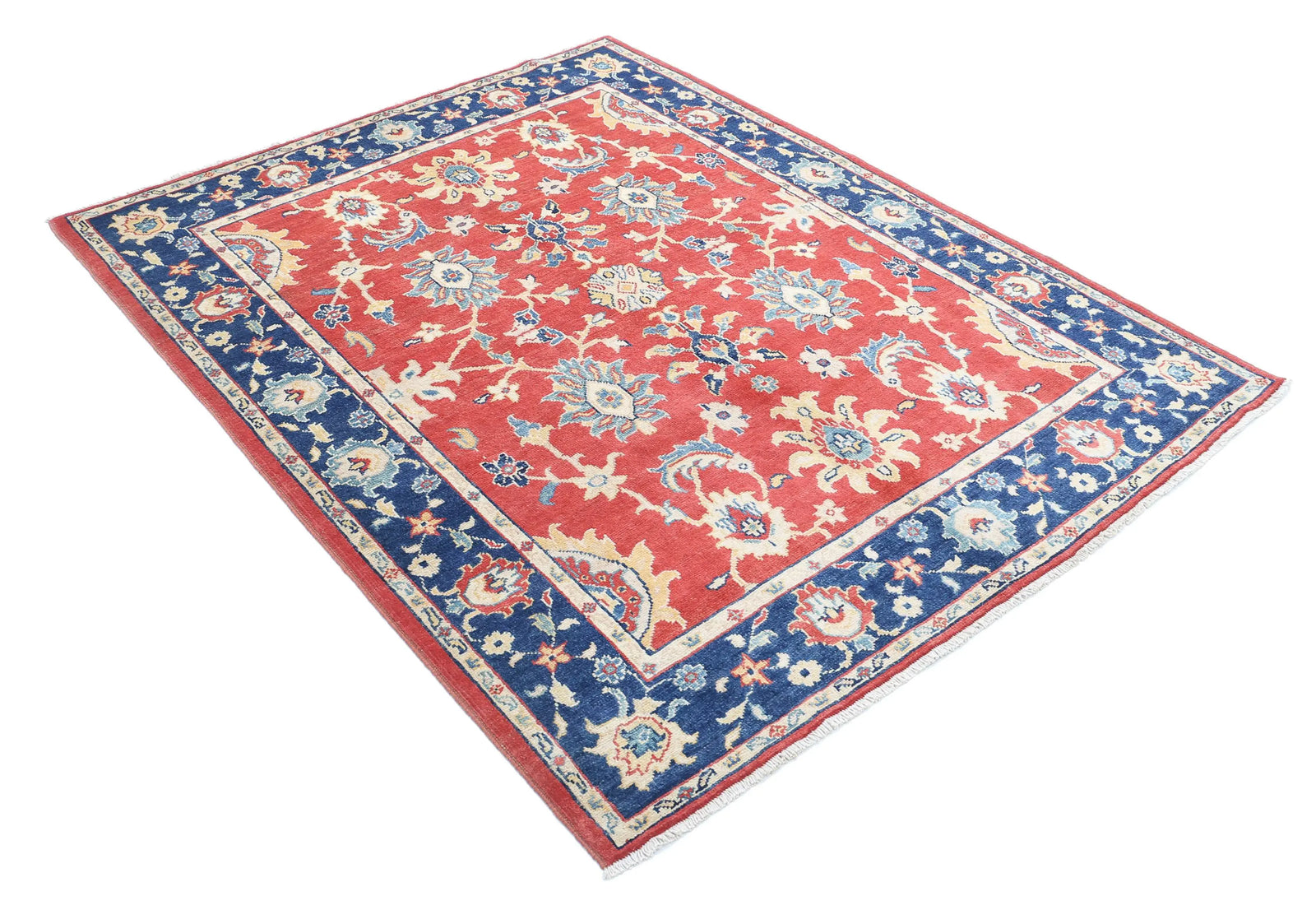 Hand Knotted Ziegler Farhan Gul Wool Rug - 5'0'' x 6'5''