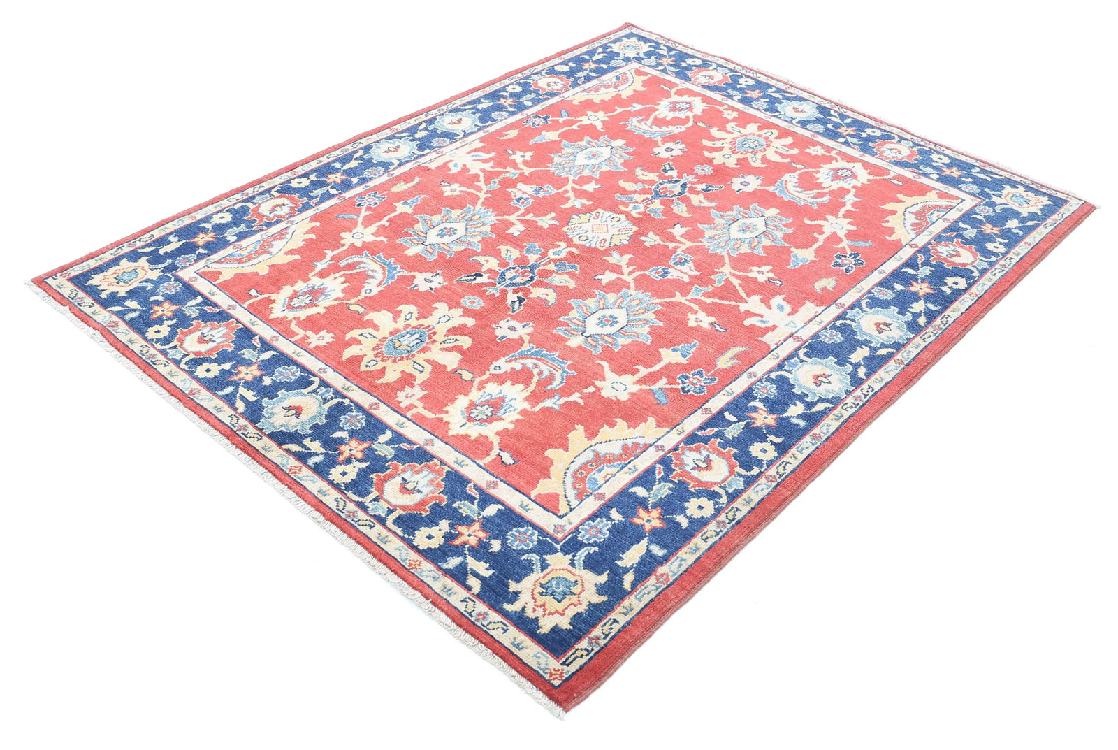 Hand Knotted Ziegler Farhan Gul Wool Rug - 5'0'' x 6'5''