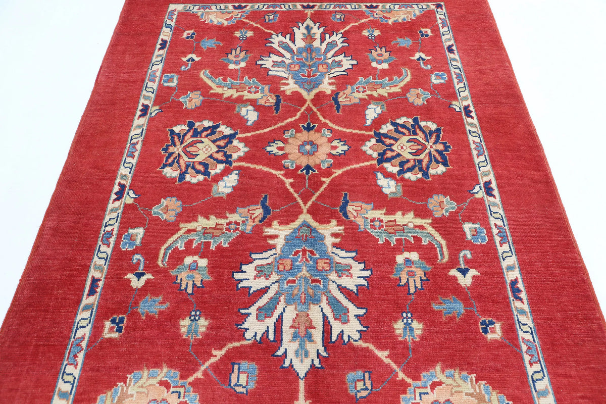 Hand Knotted Ziegler Farhan Gul Wool Rug - 5'1'' x 6'7''