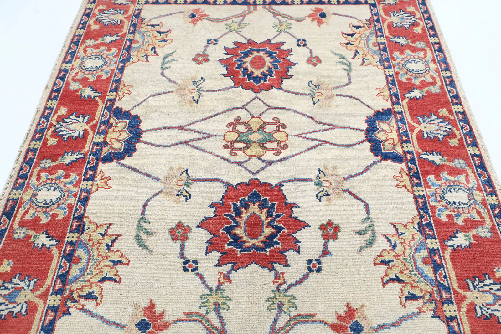 Hand Knotted Ziegler Farhan Gul Wool Rug - 5'1'' x 6'9''