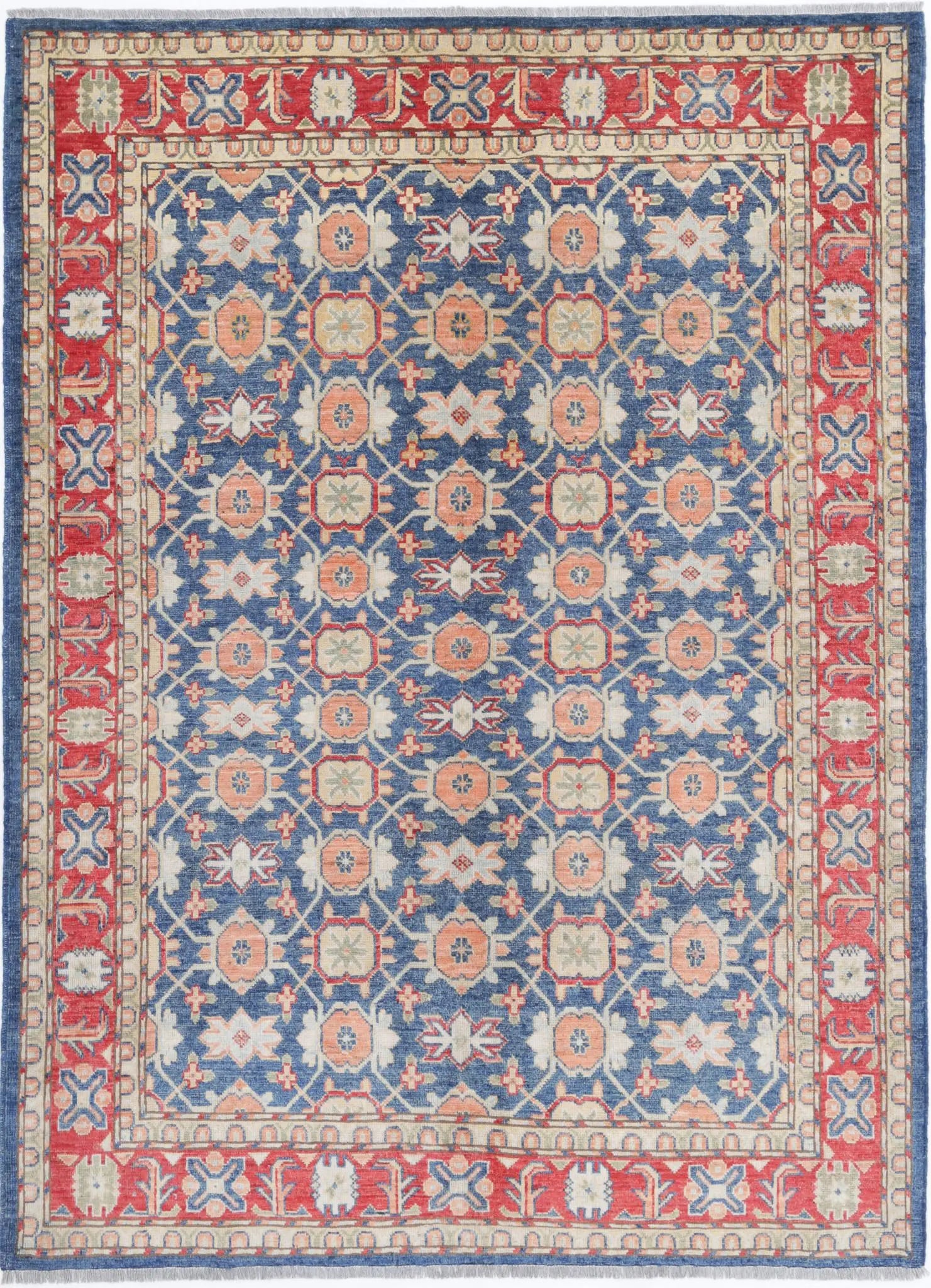 Hand Knotted Ziegler Farhan Gul Wool Rug - 5'1'' x 7'3''