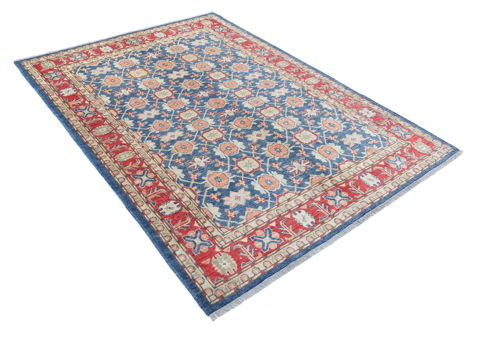 Hand Knotted Ziegler Farhan Gul Wool Rug - 5'1'' x 7'3''