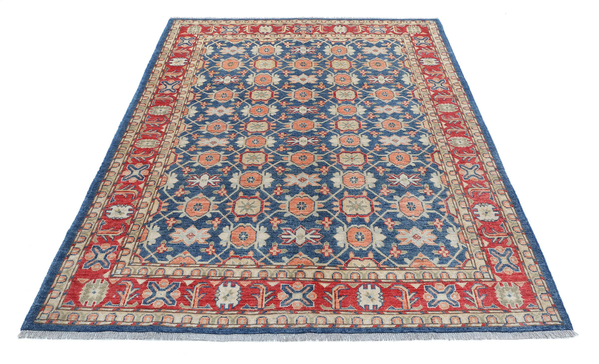 Hand Knotted Ziegler Farhan Gul Wool Rug - 5'1'' x 7'3''