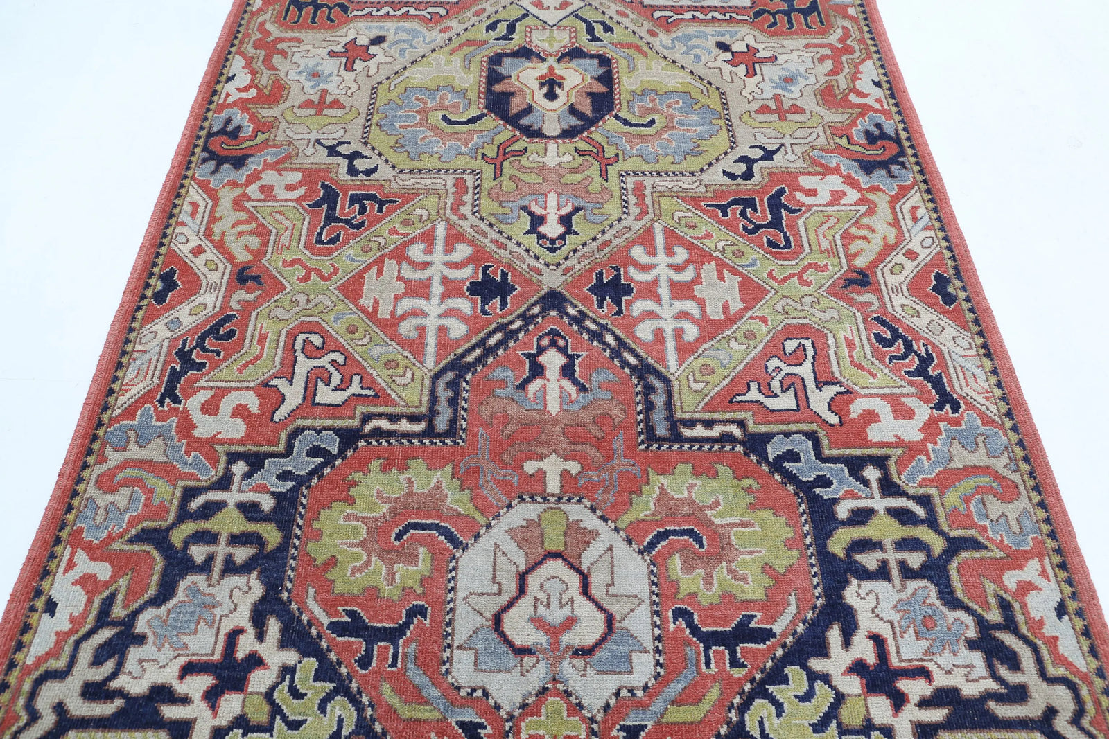 Hand Knotted Ziegler Farhan Gul Wool Rug - 5'2'' x 6'11''