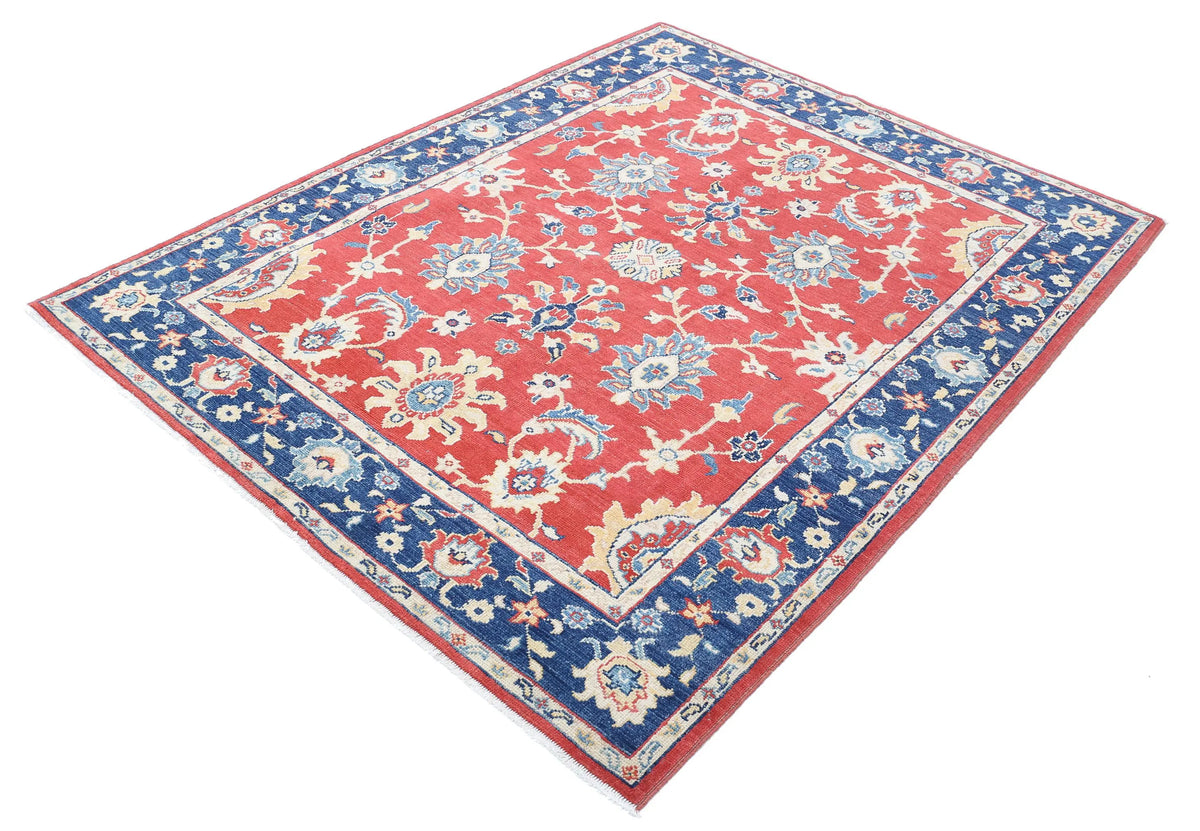 Hand Knotted Ziegler Farhan Gul Wool Rug - 5'2'' x 6'6''