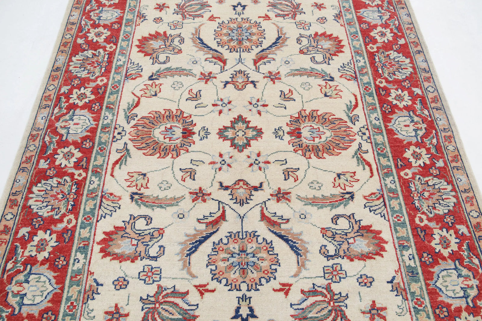 Hand Knotted Ziegler Farhan Gul Wool Rug - 5'6'' x 7'3''